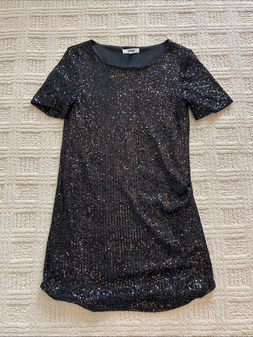 BB Dakota Black Sequin Shift Dress